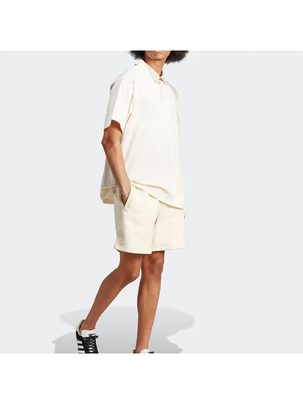 Футболка Adidas Premium Essentials Polo Shirt 'Beige' — изображение 2 из 4, бежевый