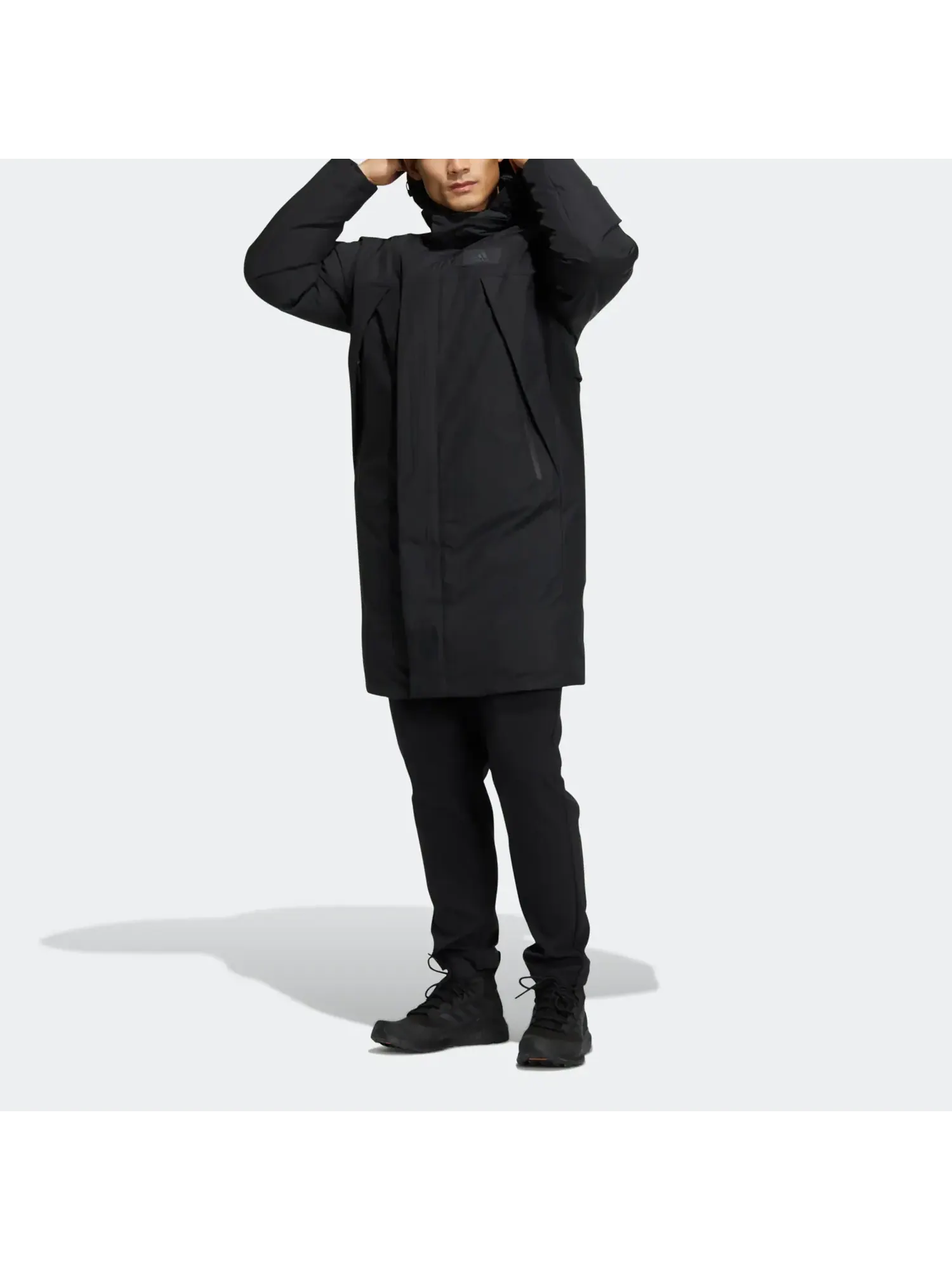 Пуховик-пальто Adidas Goose Down — изображение 2 из 4, черный