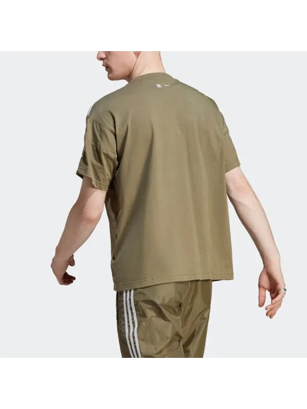 Футболка оригиналы adicolor parley футболка Adidas — изображение 3 из 4, оливковый