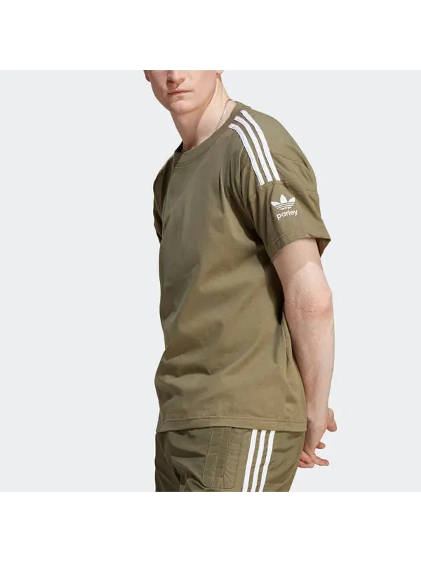 Футболка оригиналы adicolor parley футболка Adidas — изображение 4 из 4, оливковый