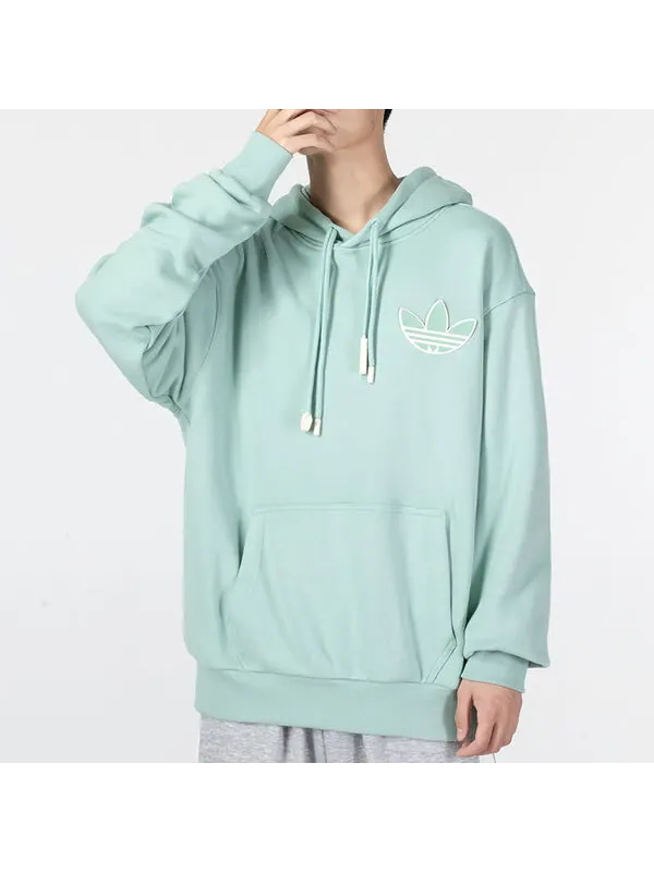 Толстовка adidas originals Adicolor Hoodie 'Hazy Green' — изображение 4 из 4, зеленый