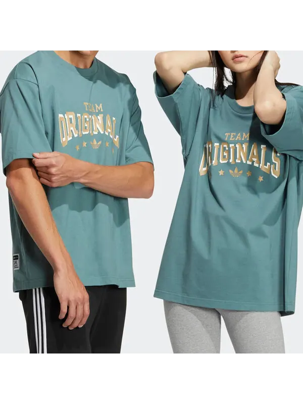 Футболка adidas originals Adidas MC Slogan T-Shirt 'Green' — изображение 2 из 4, зеленый/мульти