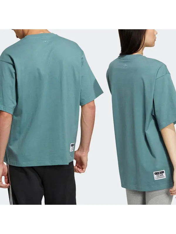 Футболка adidas originals Adidas MC Slogan T-Shirt 'Green' — изображение 3 из 4, зеленый/мульти