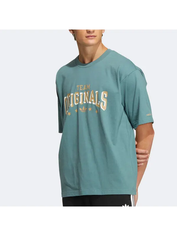 Футболка adidas originals Adidas MC Slogan T-Shirt 'Green' — изображение 4 из 4, зеленый/мульти
