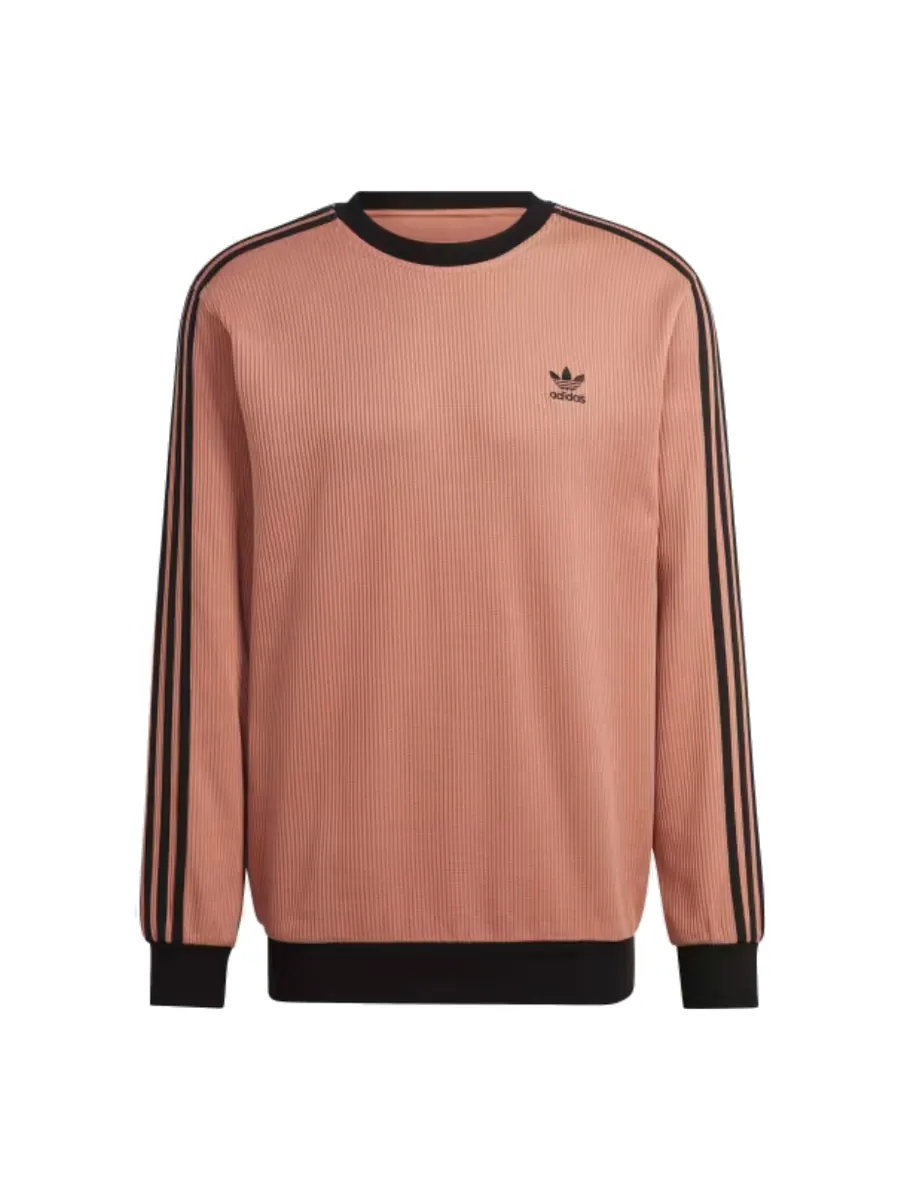 Свитер adidas originals Adicolor Classics Waffle Sweatshirt 'Clay Strata' — изображение 1 из 1, коричневый