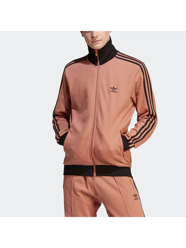 Куртка adidas originals Adicolor Classics Waffle Beckenbauer Track Jacket 'Clay Strata' — изображение 2 из 4, черный