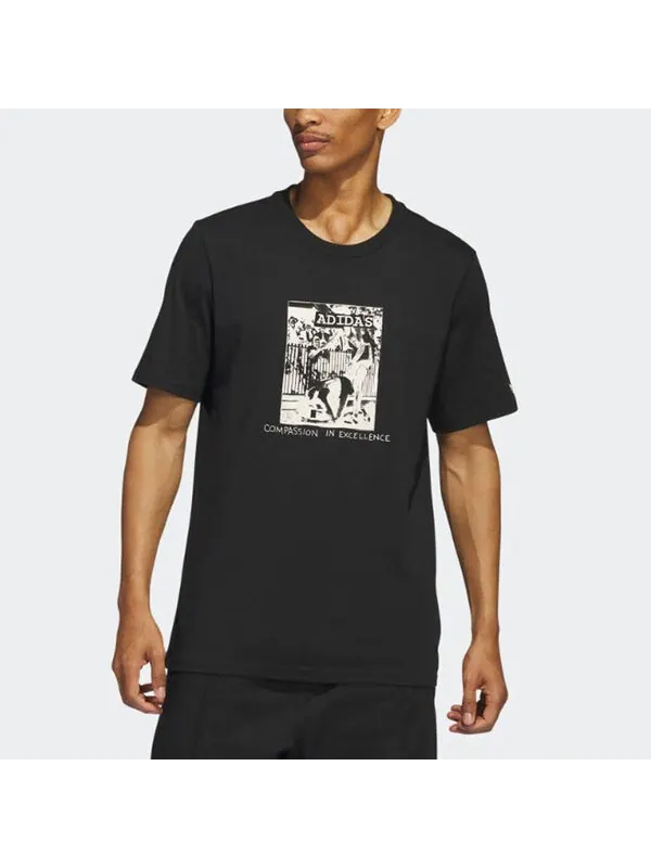 Футболка adidas originals Dill Compassion T-shirt 'Black' — изображение 2 из 4, черный