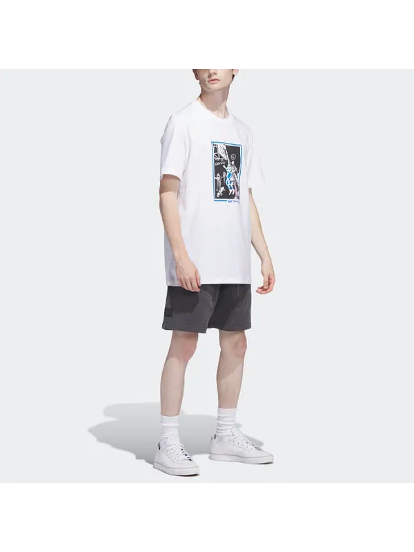 Футболка Adidas Originals Graphic Shmoofoil Tee 'White' — изображение 4 из 4, белый