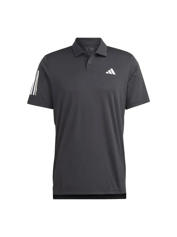 Футболка поло Adidas 3 полоски — изображение 1 из 4, черный