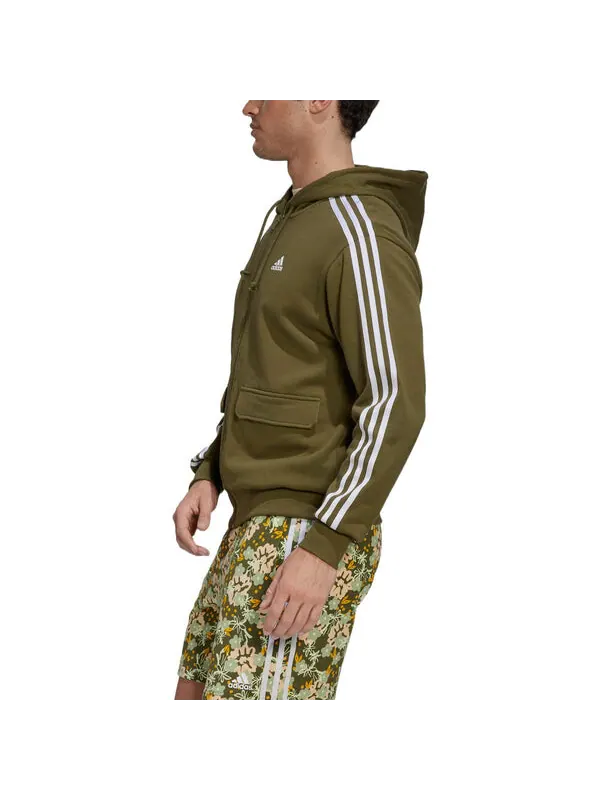 Куртка Men's adidas Alphabet Florets Funny Printing Sports Zipper Hooded Jacket Green — изображение 4 из 4, мульти