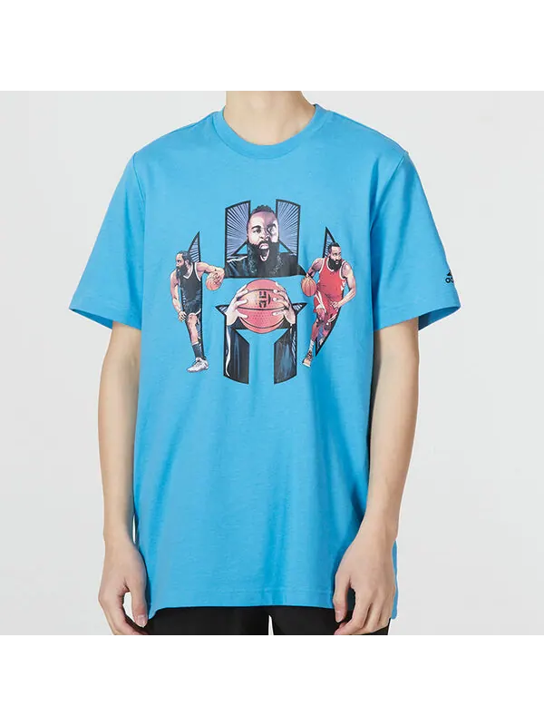 Футболка с логотипом harden Adidas — изображение 4 из 4, синий
