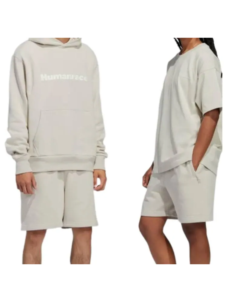 Спортивные шорты adidas x Pharrell Basic Sweatpant 'Beige' — изображение 3 из 6, бежевый