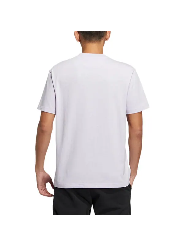 Футболка adidas neo Solid Color Round Neck Sports Short Sleeve Light Purple T-Shirt — изображение 3 из 4, мульти