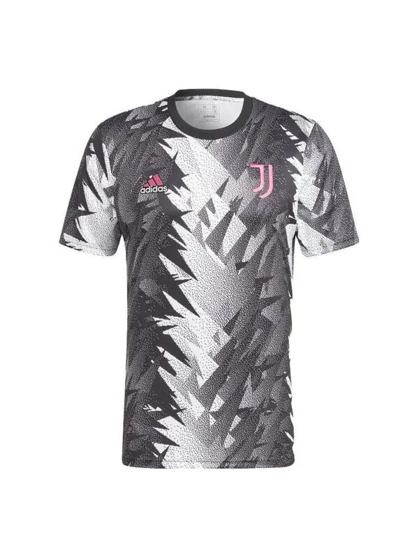 Футболка ювентус предматчевая футболка Adidas — изображение 1 из 2, черный/белый