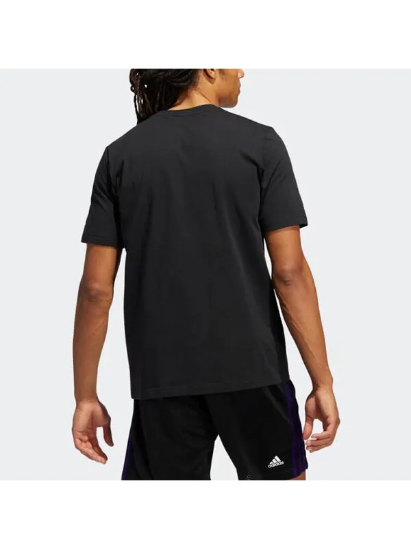 Футболка Men's adidas Character Printing Athleisure Casual Sports Short Sleeve Black T-Shirt — изображение 3 из 4, мульти