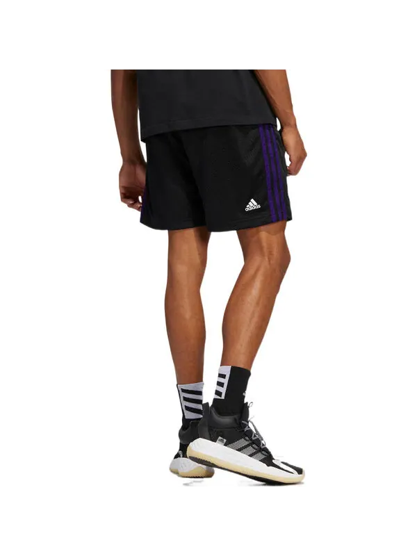 Шорты men's stripe printing lacing sports shorts black Adidas — изображение 3 из 4, мульти