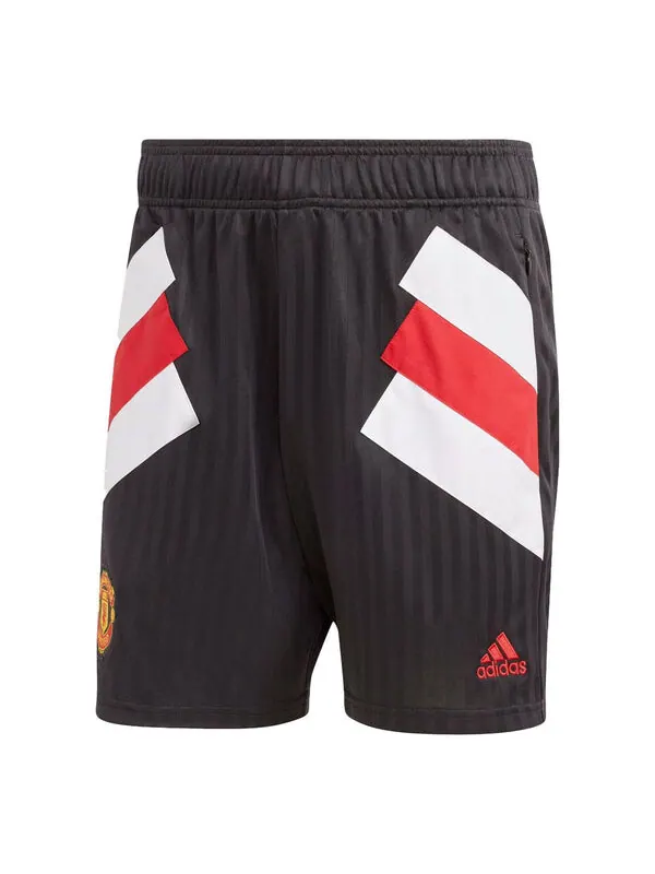 Шорты шорты manchester united icon Adidas — изображение 1 из 4, черный/красный/белый