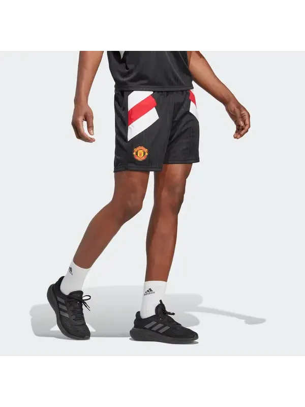 Шорты шорты manchester united icon Adidas — изображение 2 из 4, черный/красный/белый