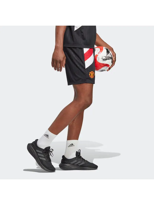 Шорты шорты manchester united icon Adidas — изображение 4 из 4, черный/красный/белый
