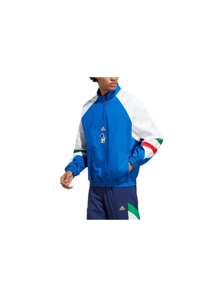 Куртка Adidas Italy Icon, азиатский размер — изображение 3 из 5, синий/белый