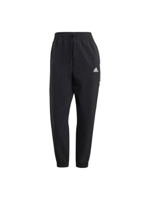 Брюки Essentials 3 полоски тканые брюки 7 8 азиатские размеры Adidas — изображение 1 из 3, черный