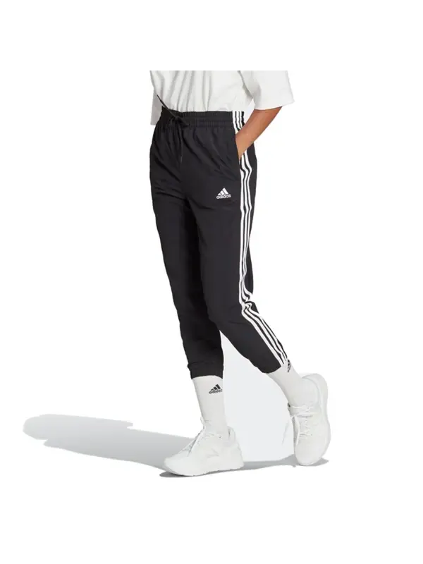 Брюки Essentials 3 полоски тканые брюки 7 8 азиатские размеры Adidas — изображение 2 из 3, черный