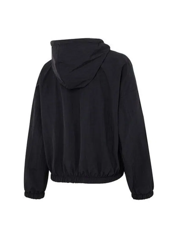 Куртка Essentials 3 полоски тканая ветровка азиатские размеры Adidas — изображение 2 из 4, черный/белый