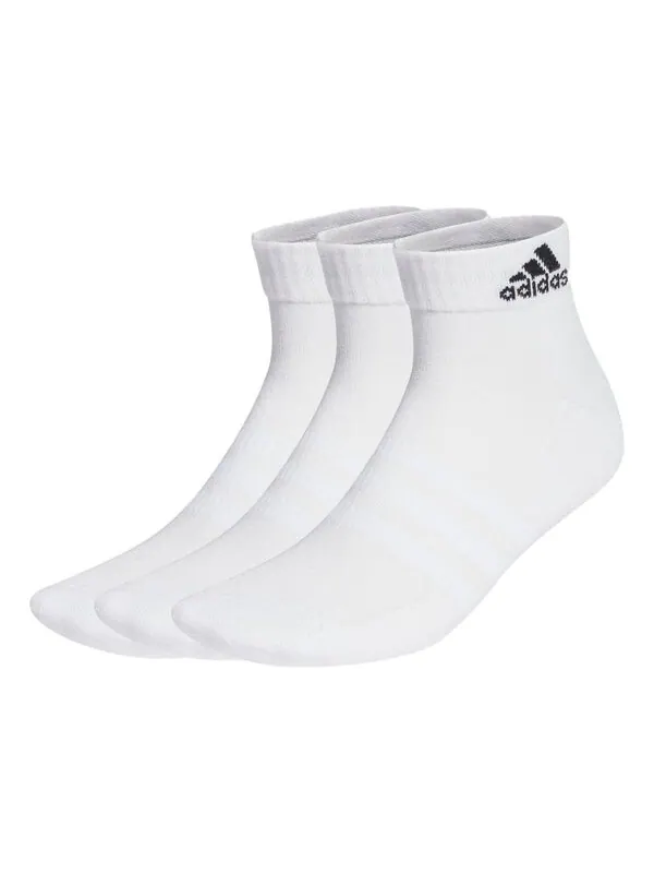 Носки спортивные мягкие носки до щиколотки 3 пары Adidas — изображение 1 из 1, белый