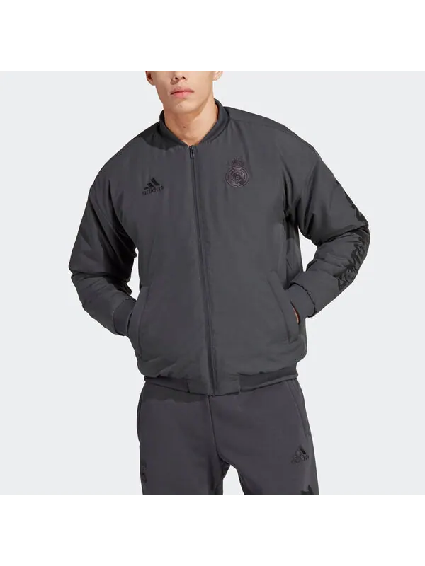 Куртка adidas Real Madrid Chinese Story Padded Jacket 'Grey' — изображение 2 из 4, серый