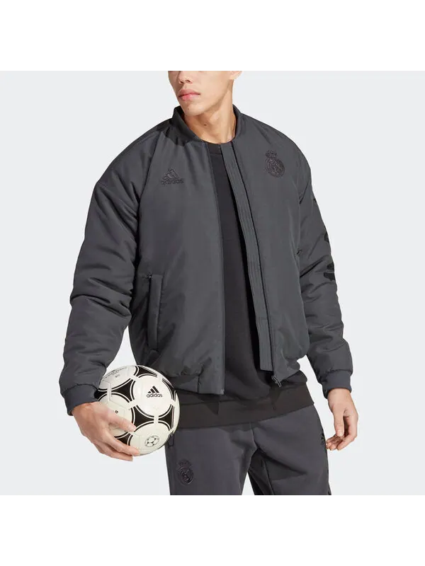 Куртка adidas Real Madrid Chinese Story Padded Jacket 'Grey' — изображение 4 из 4, серый