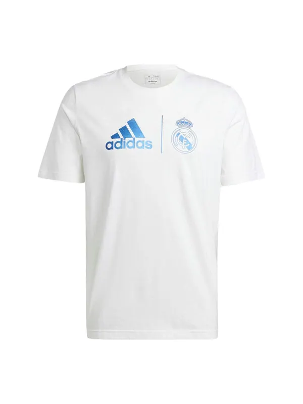 Футболка с графическим принтом Real Madrid Adidas — изображение 1 из 4, белый/синий