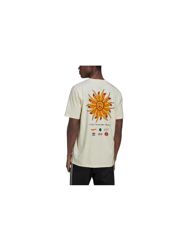 Футболка Adidas x Sean Wotherspoon x Hot Wheels Tee 'Cream White' — изображение 2 из 3, белый/кремовый белый