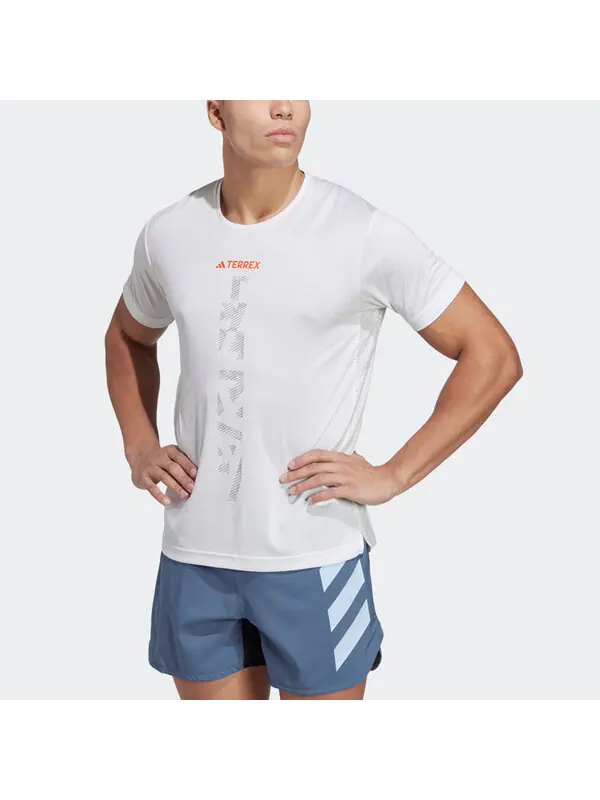 Футболка terrex agravic trail running tee Adidas — изображение 2 из 4, белый