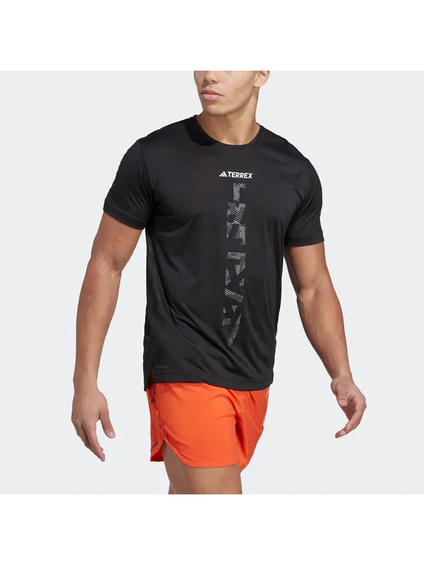 Футболка terrex agravic trail running tee Adidas — изображение 4 из 4, черный