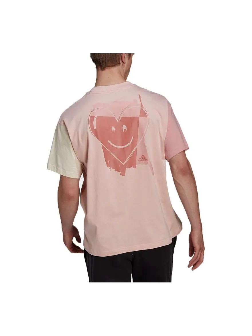 Футболка adidas U Co G T Colorblock Sports Round Neck Short Sleeve Pink Red T-Shirt — изображение 1 из 4, красный
