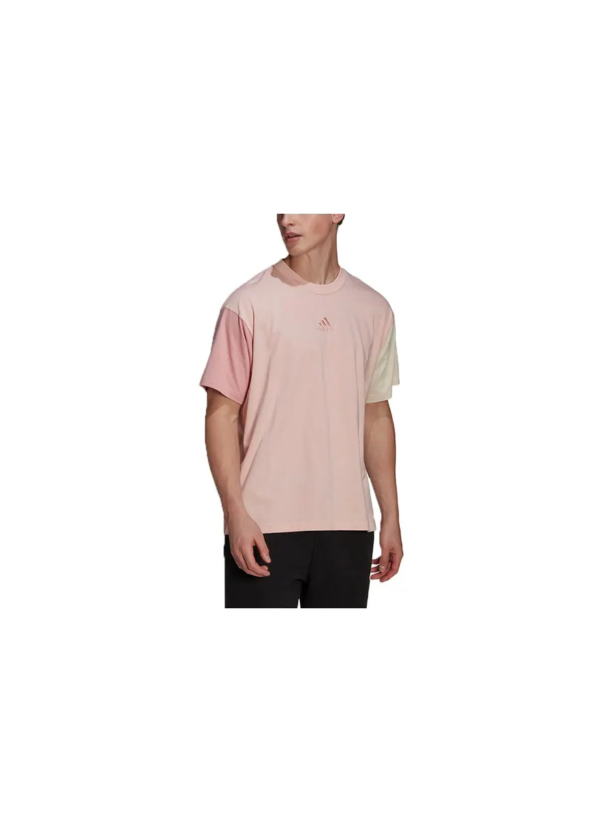 Футболка adidas U Co G T Colorblock Sports Round Neck Short Sleeve Pink Red T-Shirt — изображение 2 из 4, красный