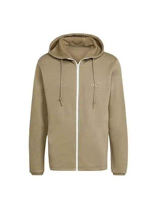 Куртка adidas Solid Color Zipper Long Sleeves Sports Hooded Jacket light green — изображение 1 из 4, светлый зеленый