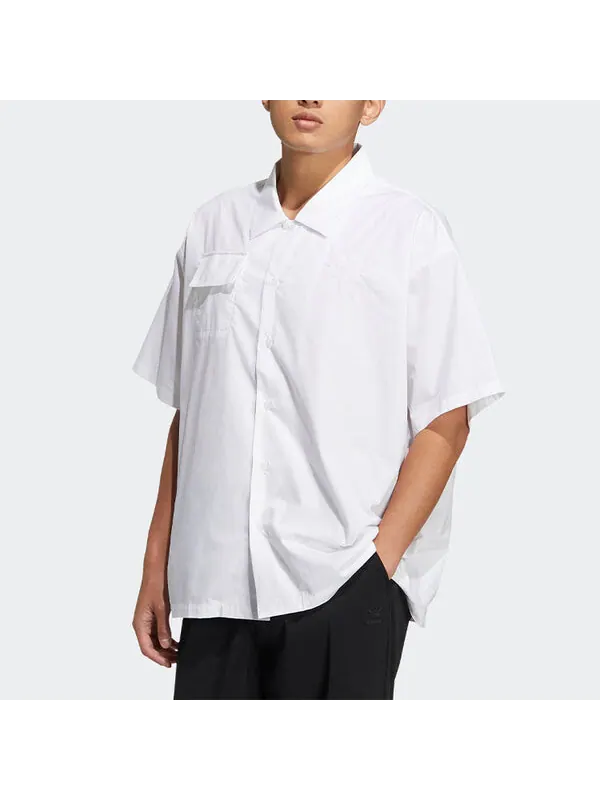 Рубашка adidas originals Speed Ss Shirt Smiling Face Pattern Embroidered Solid Color Short Sleeve — изображение 2 из 4
