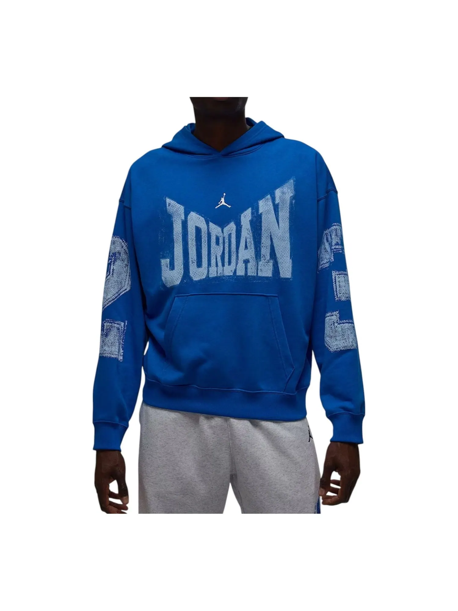 Худи Air Jordan Brooklyn Collegiate Pullover Oversized Hoodie 'Sport Blue Sail' — изображение 1 из 2, синий
