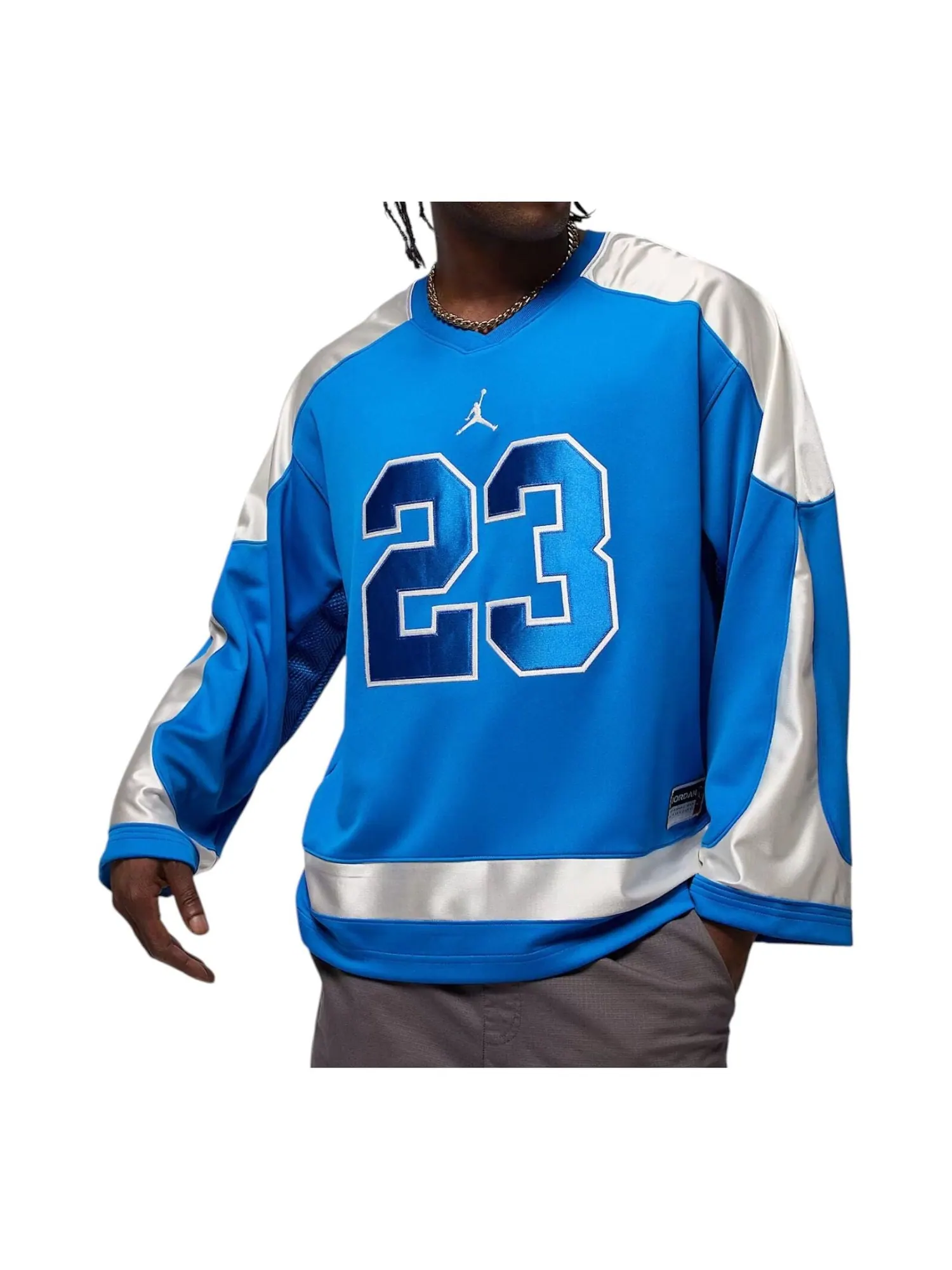 Джерси Air Jordan Brooklyn Oversized-Fit Jersey 'Sport Blue Sail' — изображение 1 из 2, синий