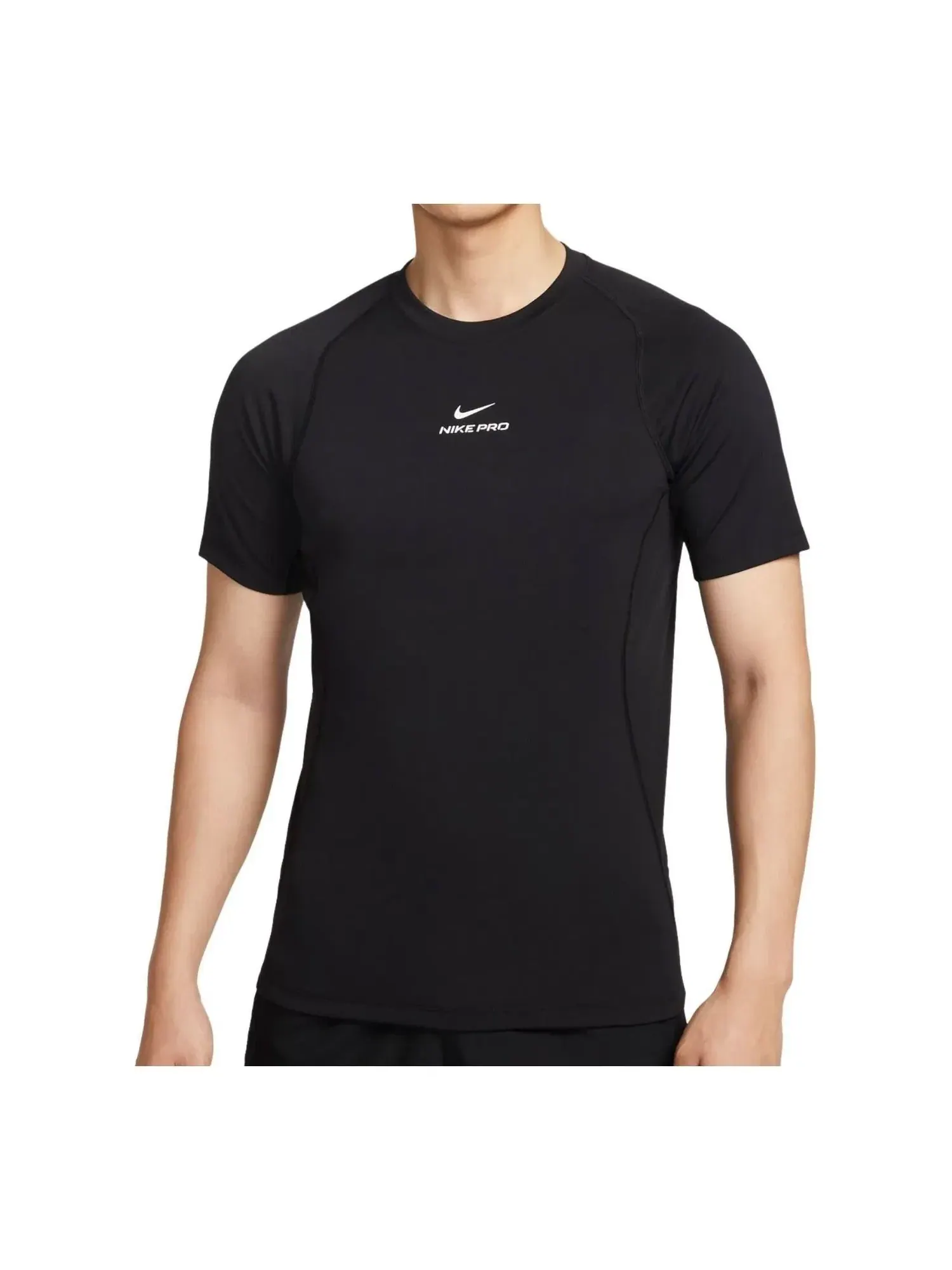 Футболка Nike Pro Training Dri-FIT 'Черно-белая' HV0410-010 — изображение 1 из 2, черный