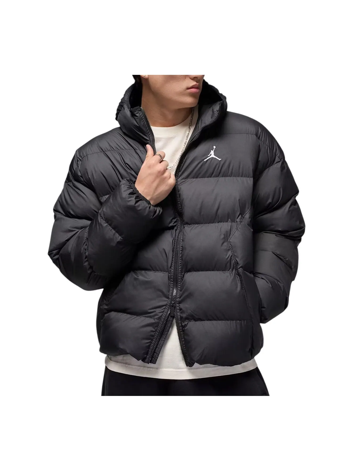 Куртка Air Jordan Brooklyn Therma-FIT Loose-Fit Puffer Jacket 'Black' — изображение 1 из 2, черный