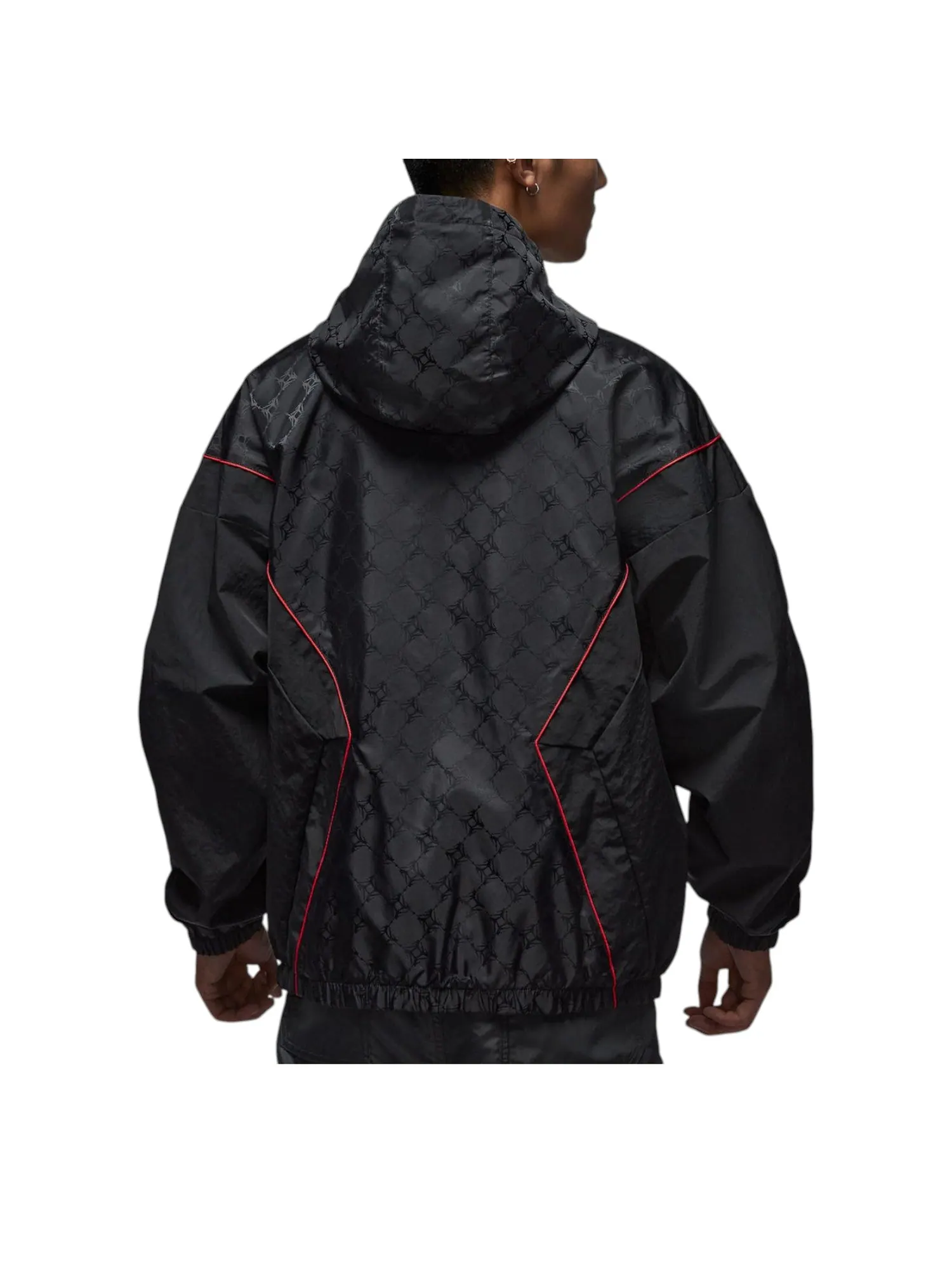 Куртка Air Jordan Brooklyn Hooded Draft Jacket Loose Fit 'Black Gym Red' — изображение 2 из 2, черный