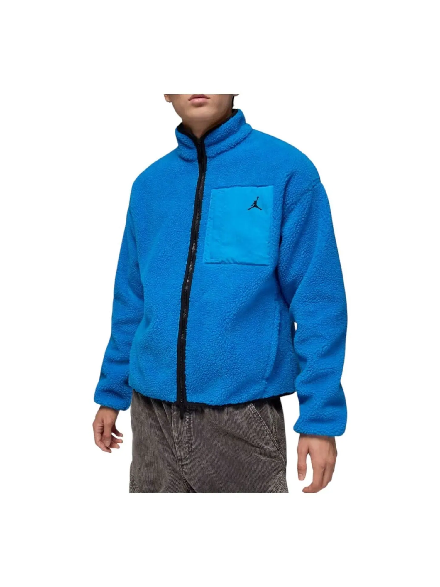 Куртка Air Jordan Flight Mountainside Faux Fur Jacket 'Photo Blue Black' — изображение 1 из 2, синий