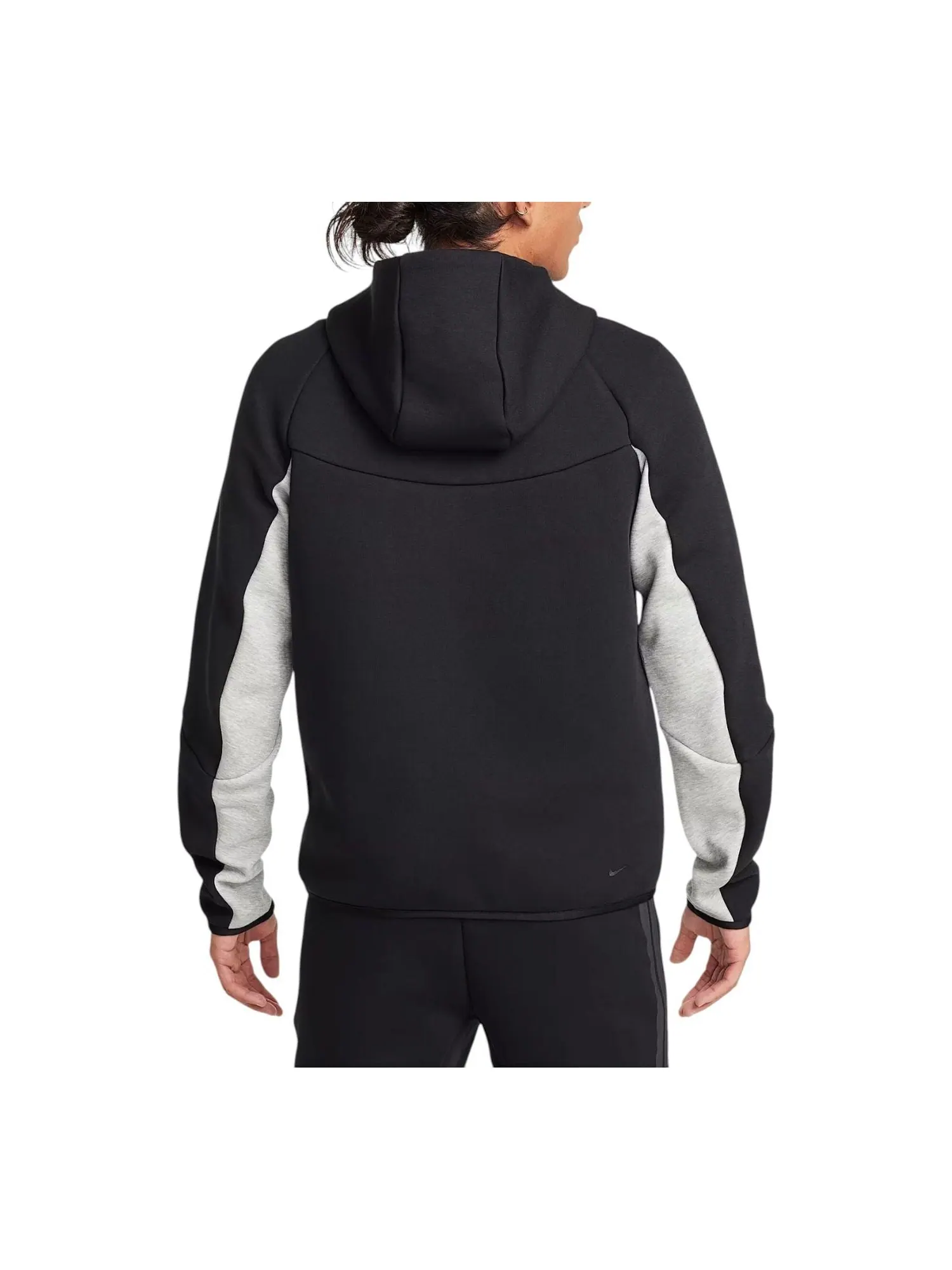 Куртка Nike Tech Fleece Windrunner на молнии, цвет «Черный, темно-серый меланж» — изображение 2 из 2