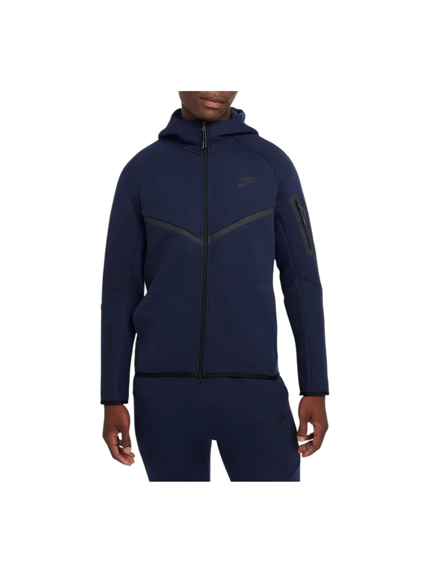 Куртка Nike Tech Fleece Windrunner на молнии — изображение 1 из 2, черный