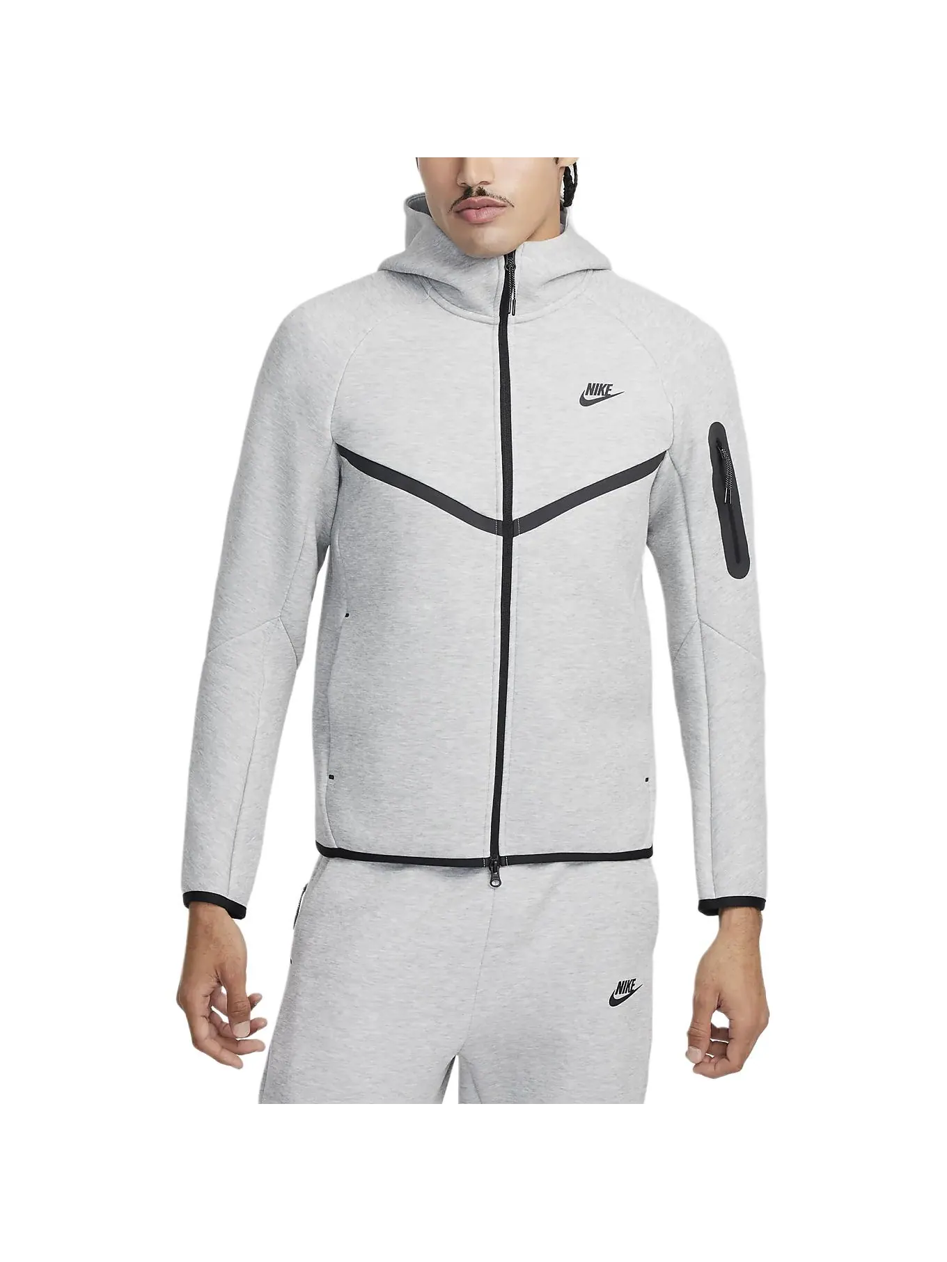Толстовка Nike Full-Zip Windrunner — изображение 3 из 8, темный серый/черный
