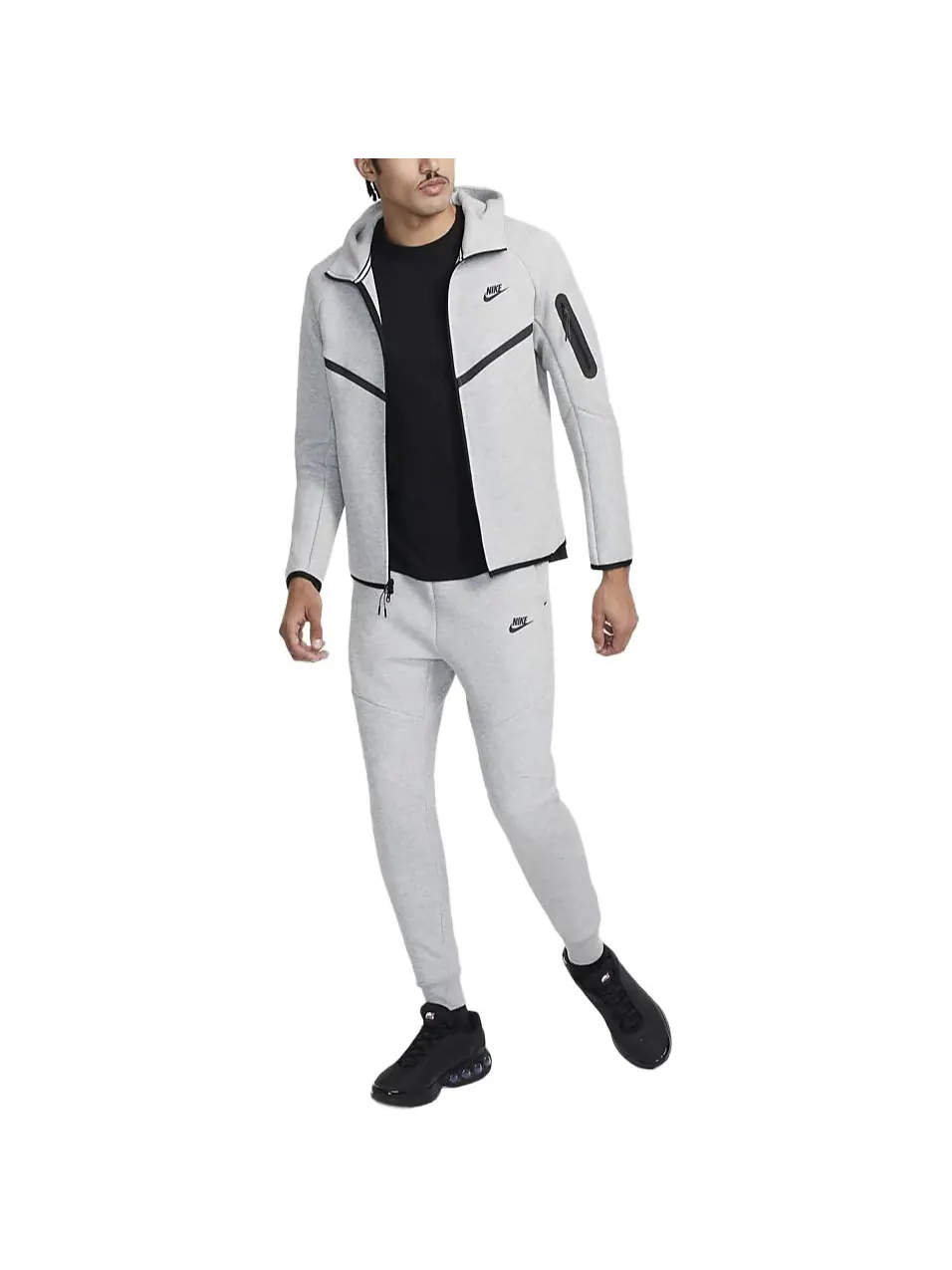 Толстовка Nike Full-Zip Windrunner — изображение 4 из 8, темный серый/черный
