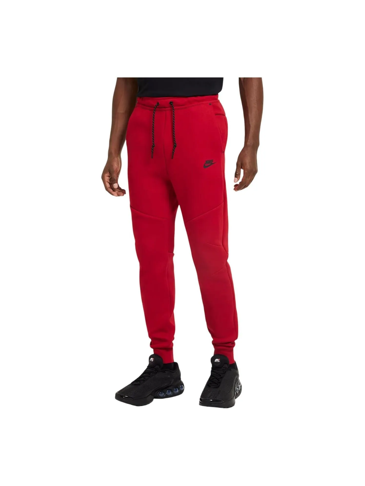 Спортивные брюки Nike Tech Fleece Joggers 'Gym Red Black' — изображение 1 из 2, красный/черный