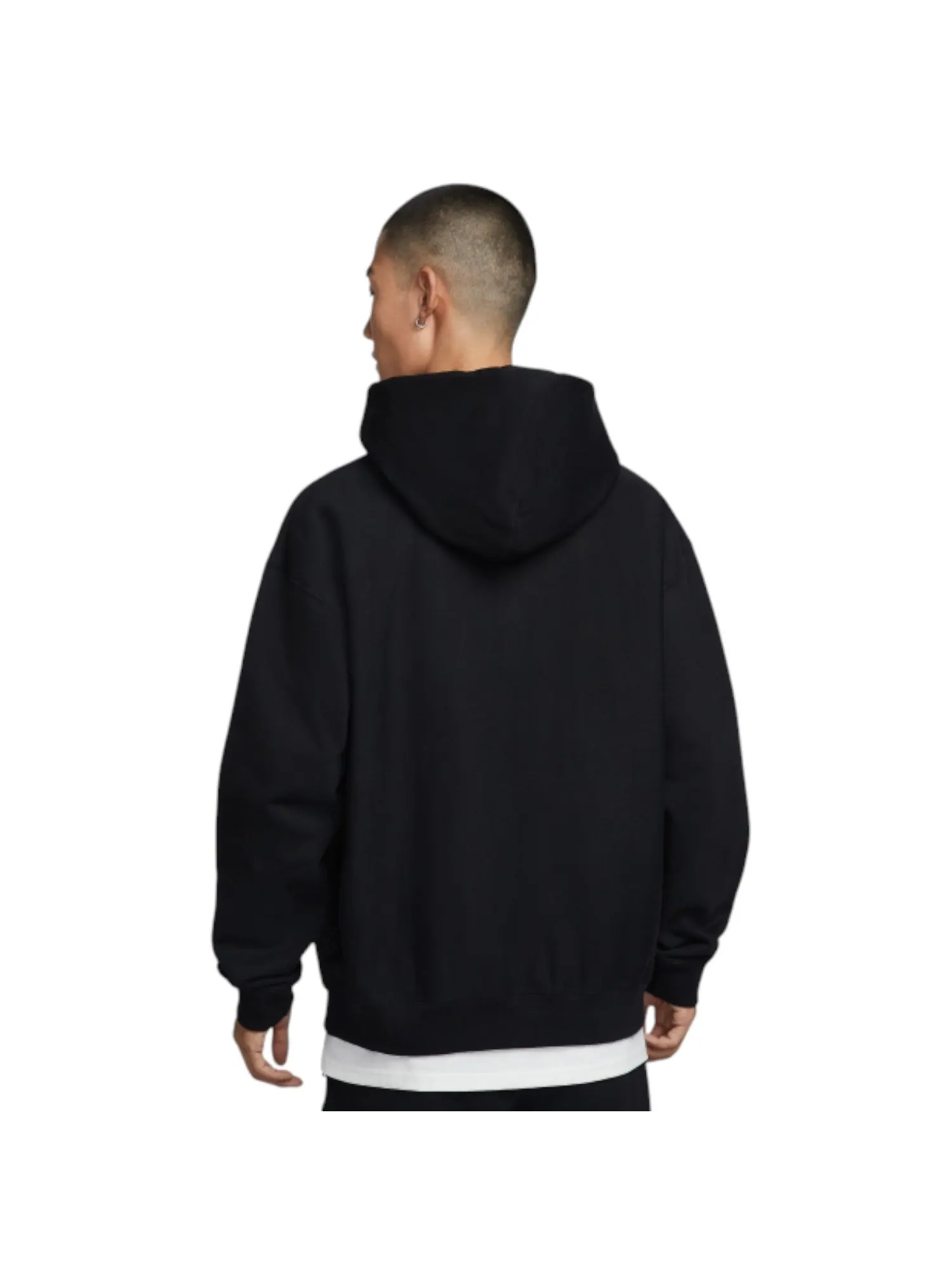 Худи Nike Solo Swoosh Full-Zip Fleece Hoodie 'Black' — изображение 3 из 4, черный